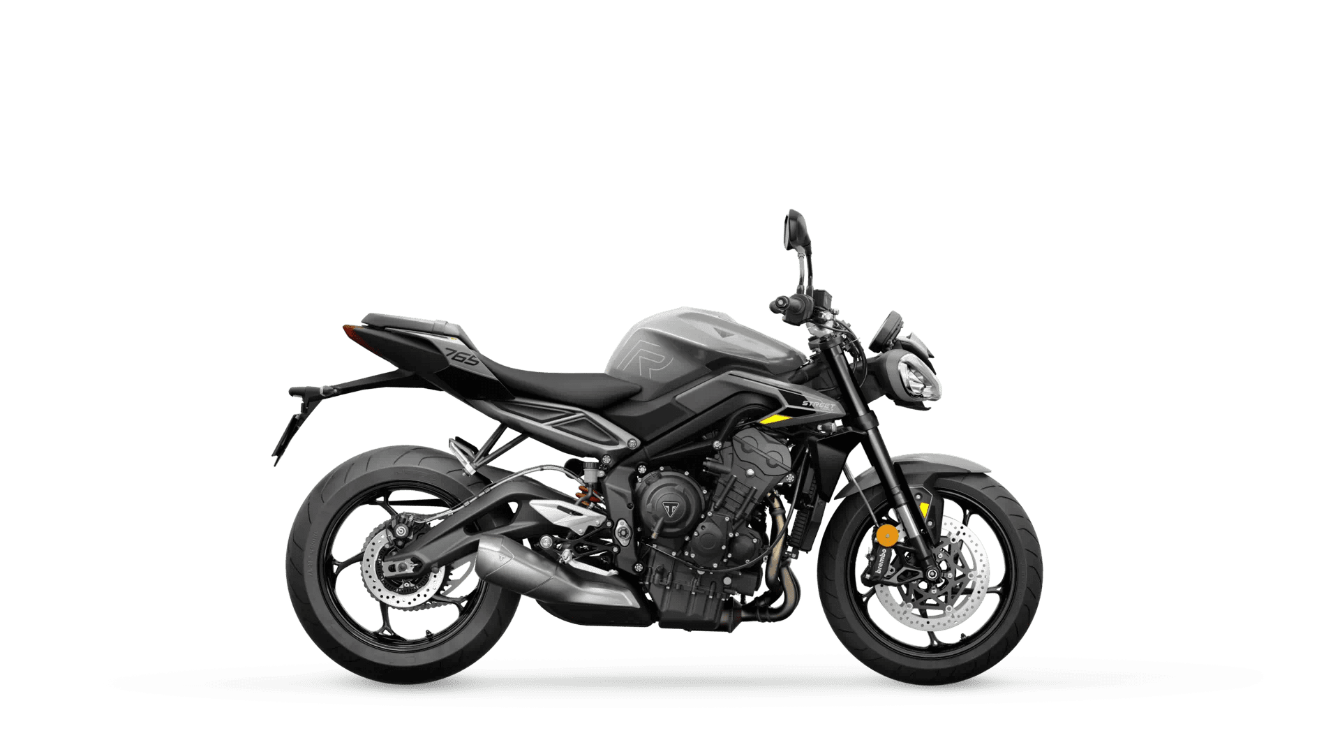 MY25 Street Triple 765 R in Matt baja orange colour CGI